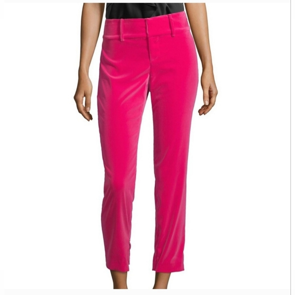 alice + olivia  slim velvet ankle pants Size 6 - Picture 10 of 12